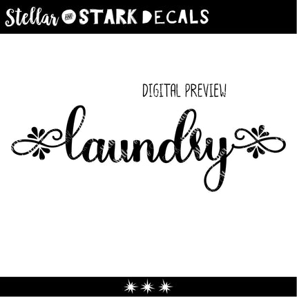 Teardrop Laundry Vinyl Decal/Sticker