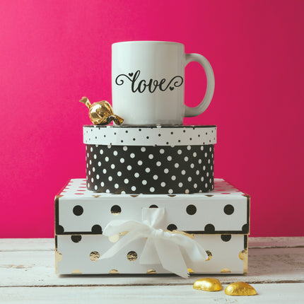 Cursive Love Heart Vinyl Decal/Sticker