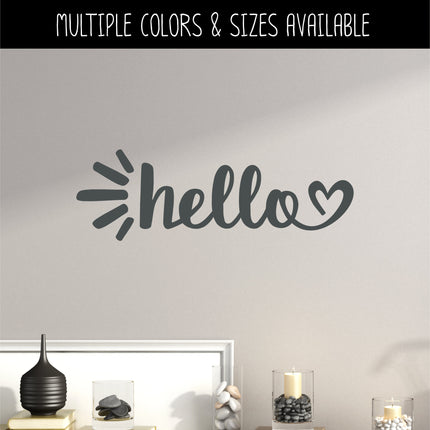 Hello Heart Sunrays Vinyl Decal/Sticker