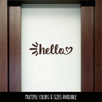 Hello Heart Sunrays Vinyl Decal/Sticker