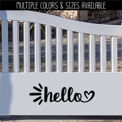 Hello Heart Sunrays Vinyl Decal/Sticker