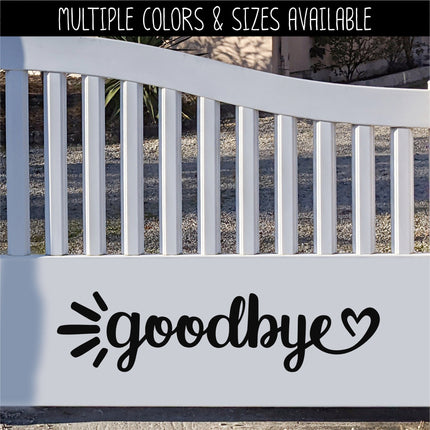 Goodbye Heart Sunrays Vinyl Decal/Sticker
