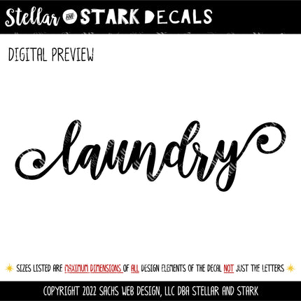 Laundry Swirl Vinyl Decal/Sticker