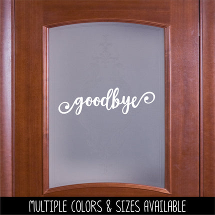 Goodbye Swirl Vinyl Decal/Sticker