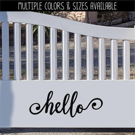 Hello Swirl Vinyl Decal/Sticker