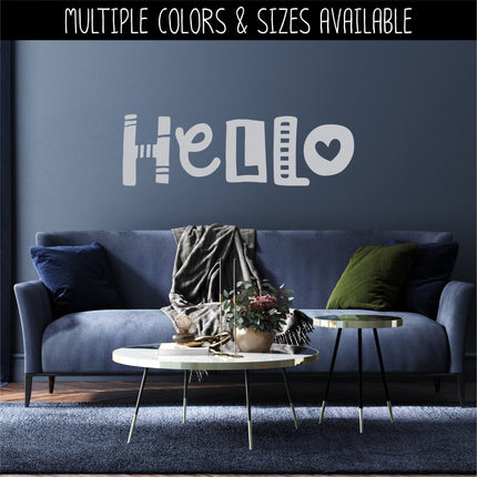 Playful Hello Vinyl Door Vinyl Decal/Sticker