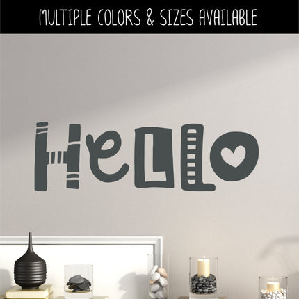 Playful Hello Vinyl Door Vinyl Decal/Sticker