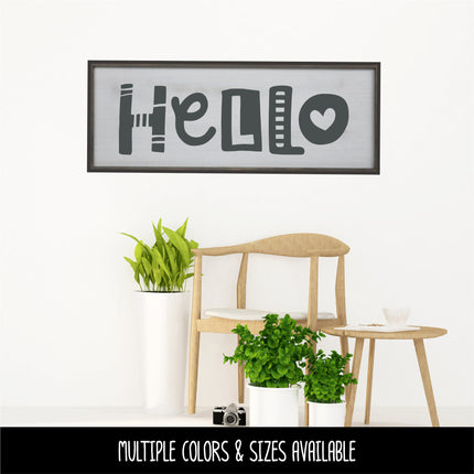 Playful Hello Vinyl Door Vinyl Decal/Sticker
