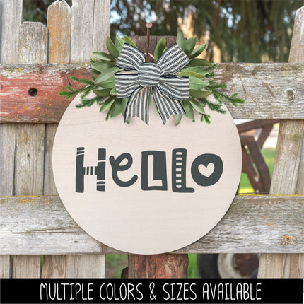 Playful Hello Vinyl Door Vinyl Decal/Sticker