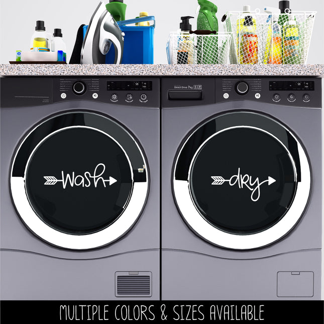 Wash & Dry Arrow Vinyl Decal/Sticker Set
