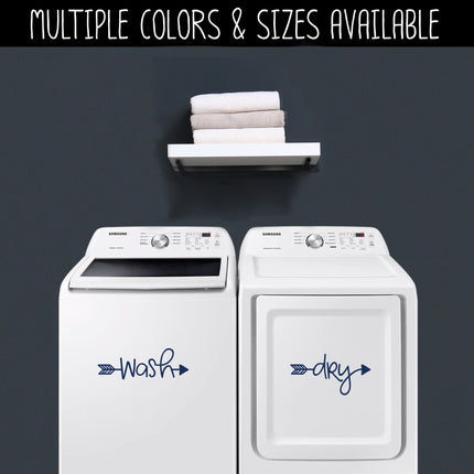 Wash & Dry Arrow Vinyl Decal/Sticker Set