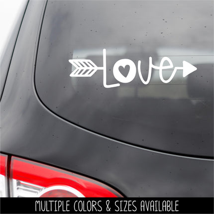 Love Arrow Heart Vinyl Decal/Sticker