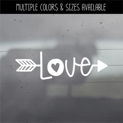 Love Arrow Heart Vinyl Decal/Sticker