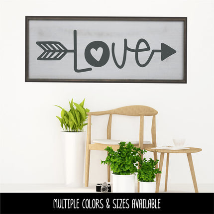 Love Arrow Heart Vinyl Decal/Sticker