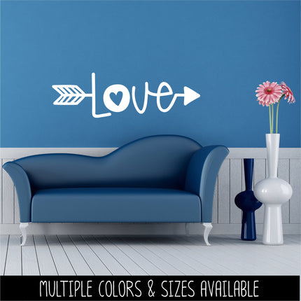 Love Arrow Heart Vinyl Decal/Sticker