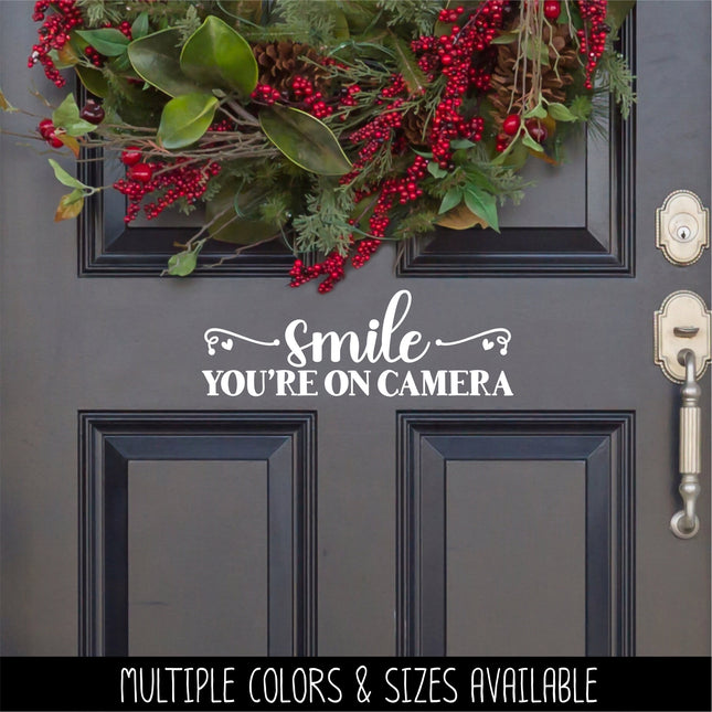 Smile You're On Camera Vinyl Decal/Sticker