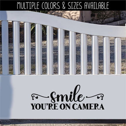 Smile You're On Camera Vinyl Decal/Sticker