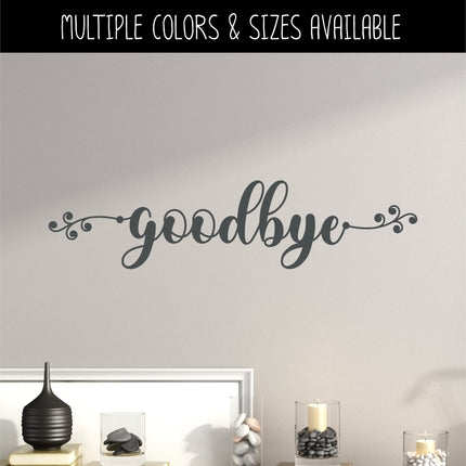 Scroll Vine Goodbye Heart Vinyl Decal/Sticker