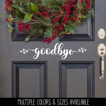 Scroll Vine Goodbye Heart Vinyl Decal/Sticker