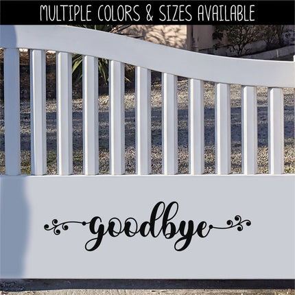 Scroll Vine Goodbye Heart Vinyl Decal/Sticker