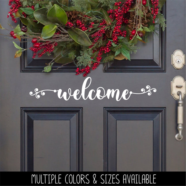 Scroll Vine Welcome Vinyl Decal/Sticker