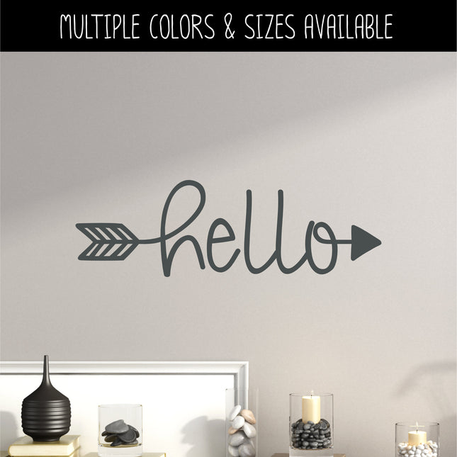 Hello Arrow Vinyl Decal/Sticker