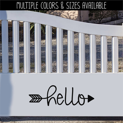 Hello Arrow Vinyl Decal/Sticker