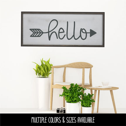 Hello Arrow Vinyl Decal/Sticker
