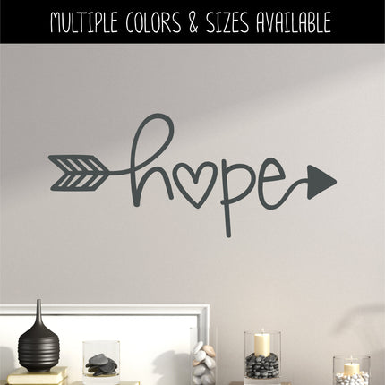 Hope Arrow Heart Vinyl Decal/Sticker