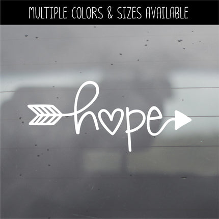 Hope Arrow Heart Vinyl Decal/Sticker