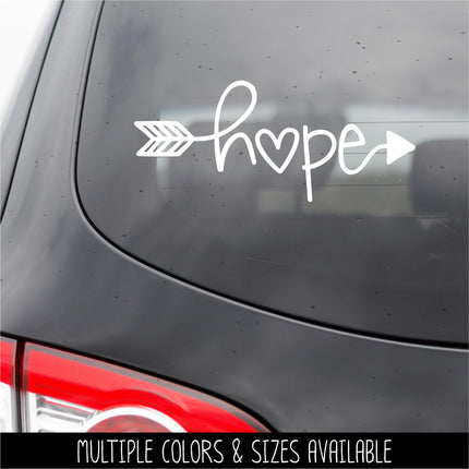 Hope Arrow Heart Vinyl Decal/Sticker