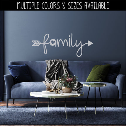Family Heart Arrow Vinyl Decal/Sticker