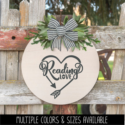 Reading Love with Arrow Heart Vinyl Decal/Sticker