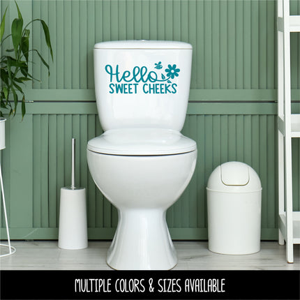 Hello Sweet Cheeks Bee Flower Vinyl Decal/Sticker
