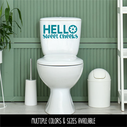 Hello Sweet Cheeks Flower Vinyl Decal/Sticker