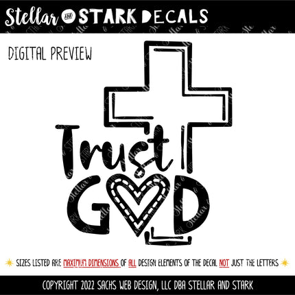 Trust God Vinyl Decal/Sticker