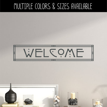 Craftsman/Arts and Crafts Welcome Vinyl Decal/Sticker