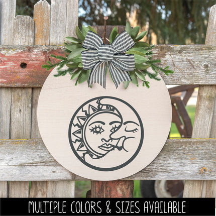 Outline Sun and Moon Vinyl Decal/Sticker