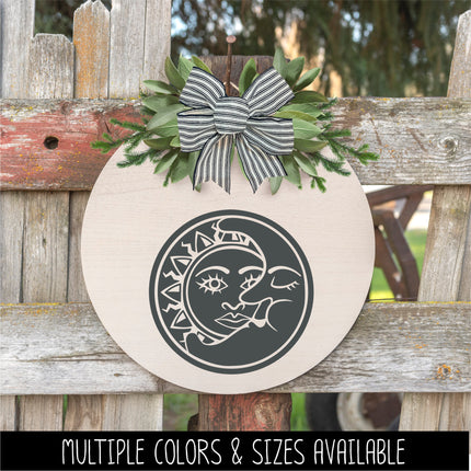 Solid Sun and Moon Vinyl Decal/Sticker