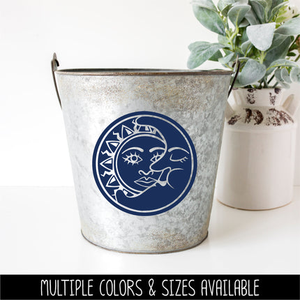 Solid Sun and Moon Vinyl Decal/Sticker