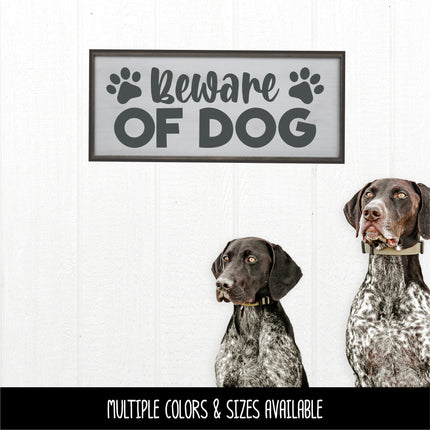 Beware of Dog Front Door Vinyl Decal/Sticker