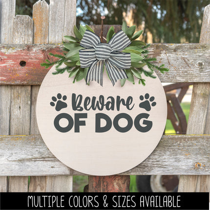 Beware of Dog Front Door Vinyl Decal/Sticker