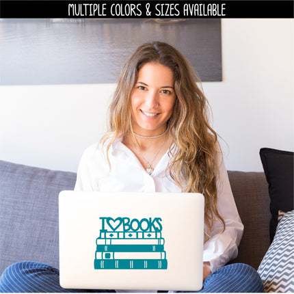 I Love Books Vinyl Decal/Sticker