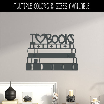 I Love Books Vinyl Decal/Sticker