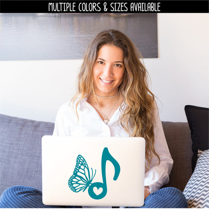 Monarch Butterfly Note Vinyl Decal/Sticker