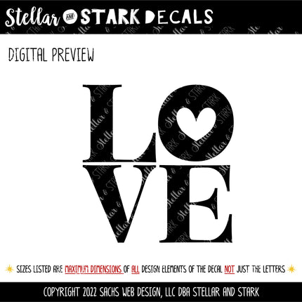 LOVE Vinyl Decal/Sticker