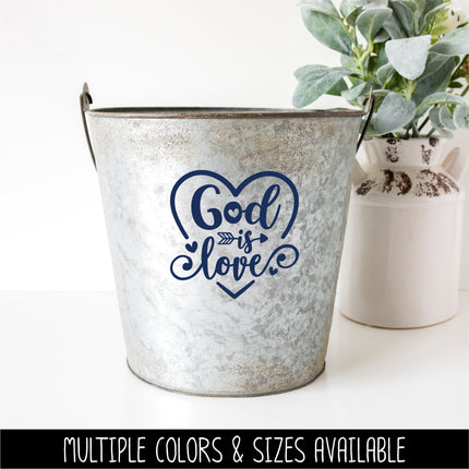 God is Love Heart Vinyl Decal/Sticker