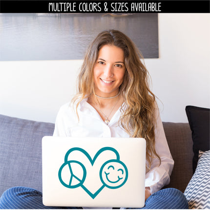 Peace Love Happiness Vinyl Decal/Sticker