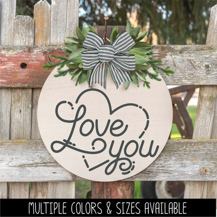 Love You Heart Vinyl Decal/Sticker