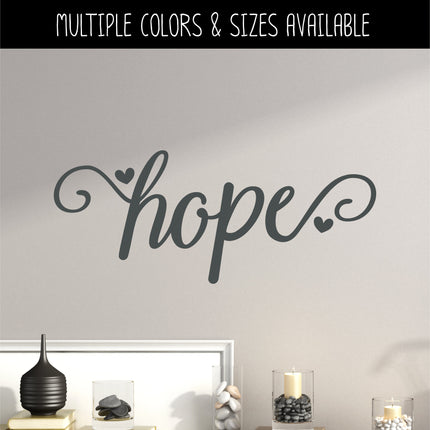 Hope Cursive Heart Vinyl Decal/Sticker